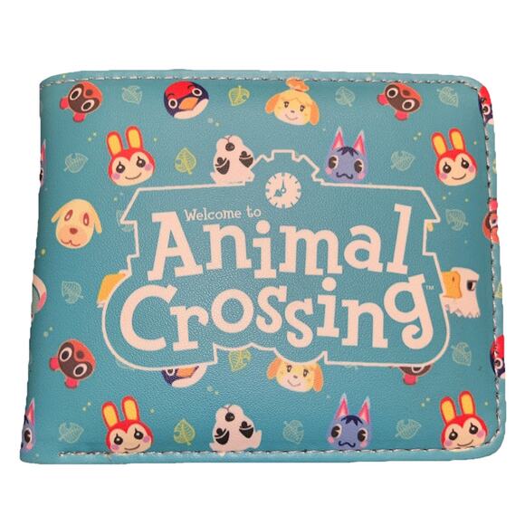 Animal Crossing Characters Teal 4.5" Bi-Fold Wallet -Gamercore Update ACNH Fun - Picture 1 of 7